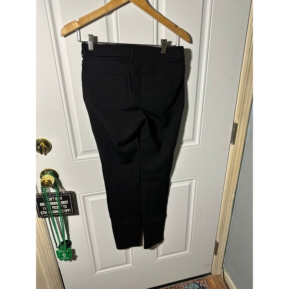 Athleta Black Ponte Moto Zipper Stretch Mid Rise Skinny Pant - Picture 2 of 5